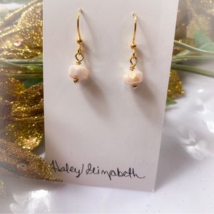 40. Light Pink Glass Earrings
